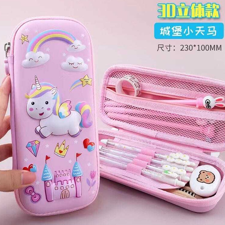 

Super Original nicky888 Pensil Case 3D Timbul EVA Kotak Pensil 3D Anak Seoklah Tempat Pensil Model 3D Timbul
