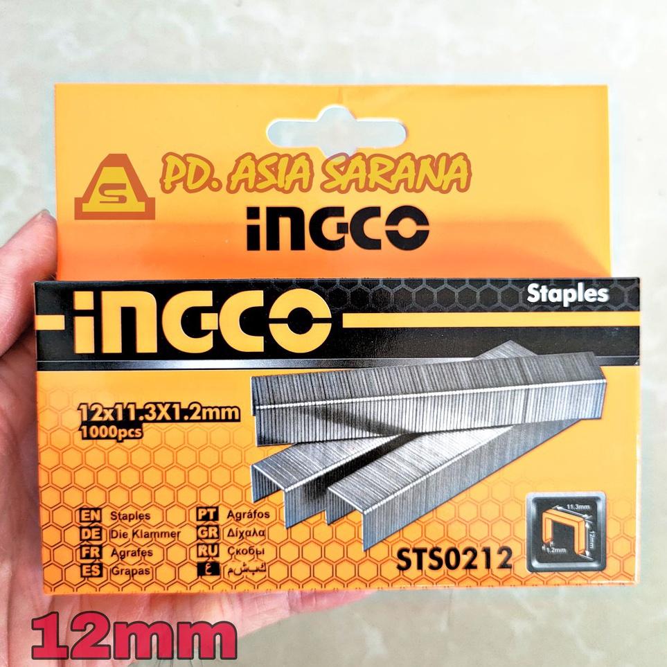 

Promo Ekonomis 12mm Refill Staples Tembak INGCO STS212 Isi Steples Stapler 12 mm