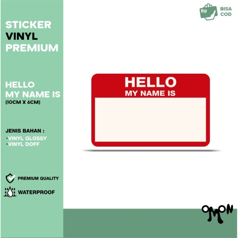 

STICKER NAMA - BAHAN VINYL DOFF