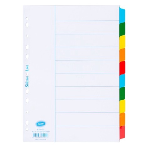 

Super Ulasan Bantex Strongline Divider A4 1 pages plain tabs 625