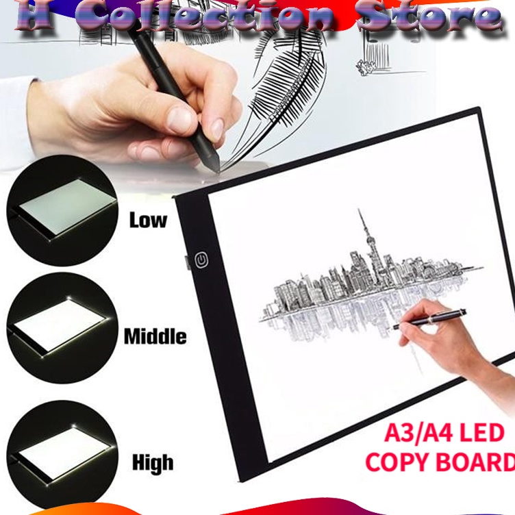 

Lagi Ramai A3A4 LED Drawing Tracing Board Stensil Board Papan Jiplak Gambar LED Anak Dewasa Copy Board Papan LED Light Pad Ultra Slim