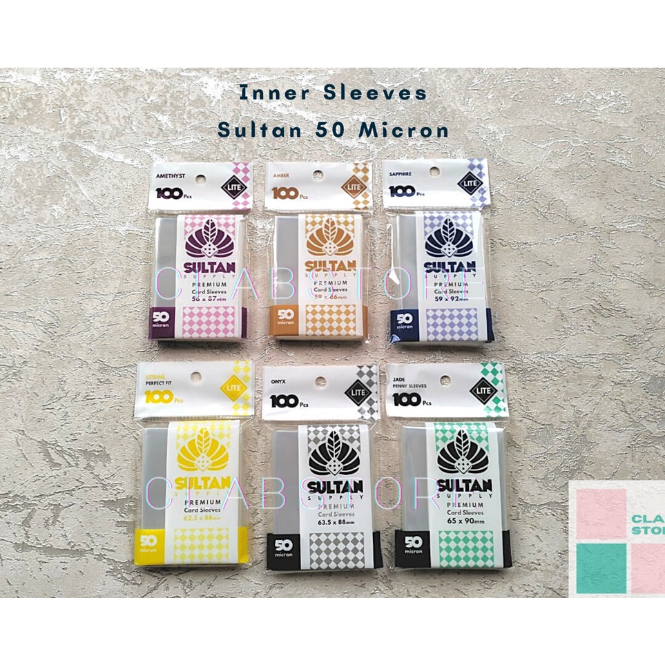 

Penjualan Terkini Sultan Lite Penny Sleeves 5 Micron Amethyst Amber Sapphire Onyx Jade Citrine KPOP MTG Pokemon Plastik Kartu