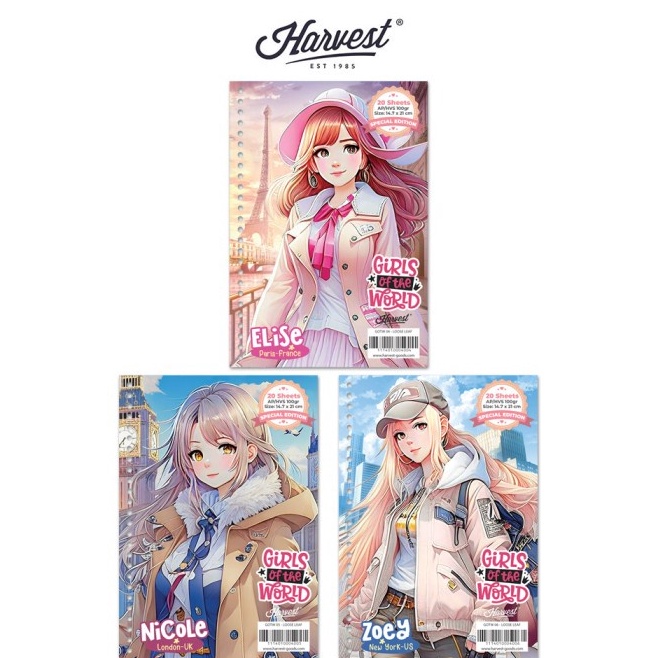 

Promo Update Loose Leaf Kertas Binder Harvest A5 Girls of The World isi 3 West