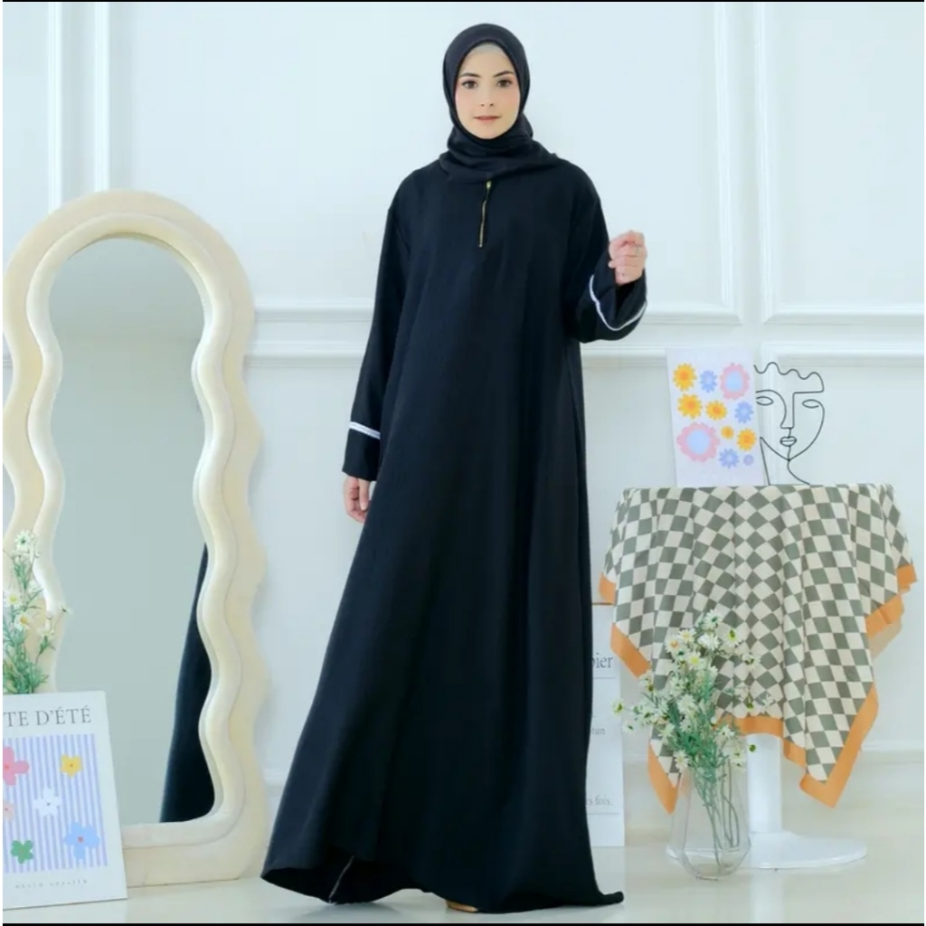 Gamis Abaya Terbaru Abaya Putih Hitam Jumbo Baju Arabian Perempuan Gamis Hitam Renda Putih Remaja Te