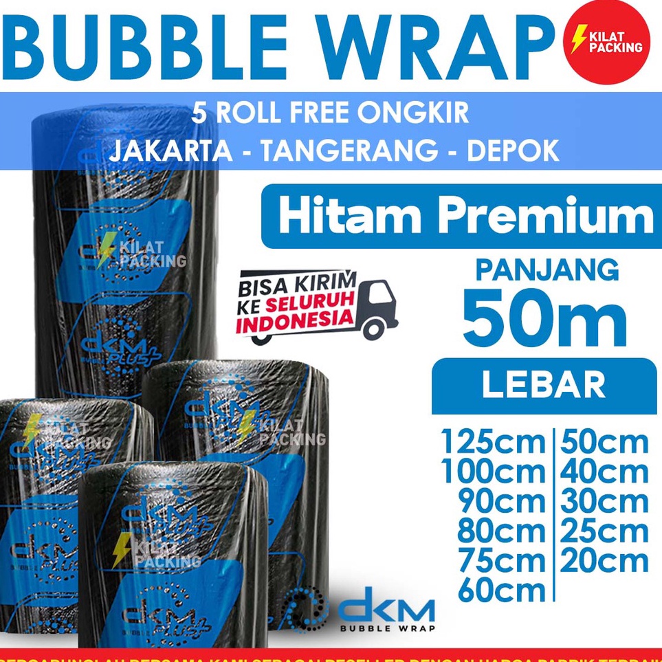 

Grosir Merakyat PLASTIK BUBBLE WRAP HITAM TEBAL PREMIUM BUBBLE WRAP MURAH DKM 5 METER SATUAN