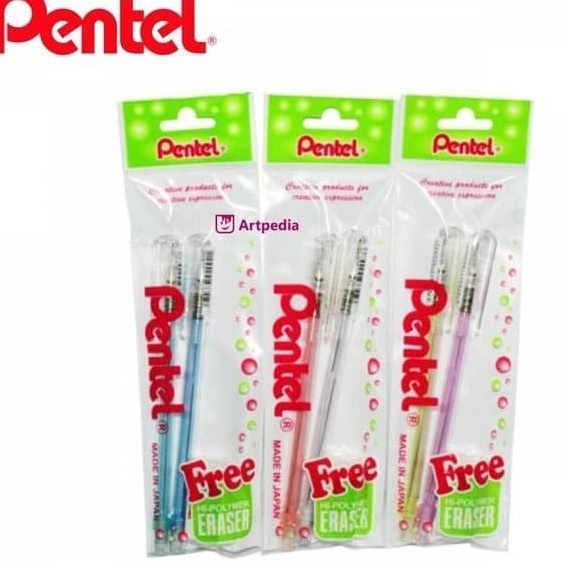 

KODE A86N PENTEL Pensil Mekanik Pentel Set 5 mm 2 Pensil 1 Penghapus Caplet Tutup