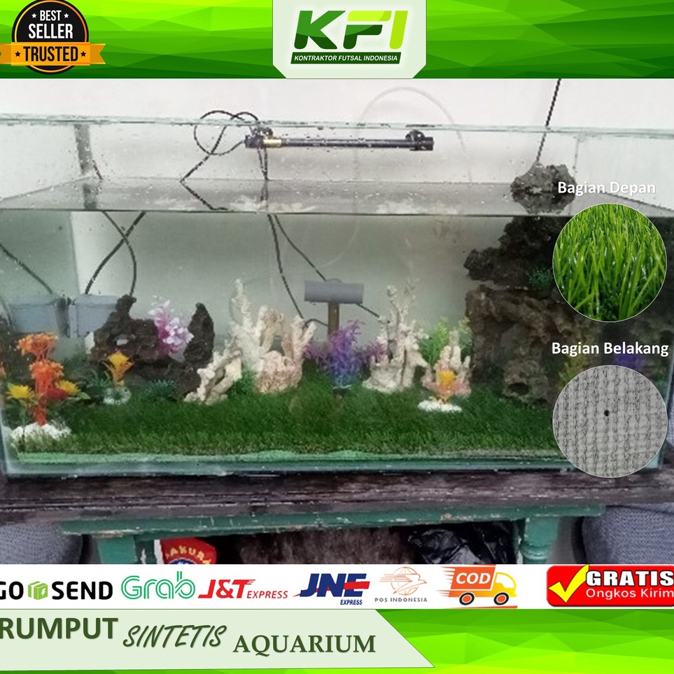 Ready stok  Rumput Sintetis Aquarium 6 X 4Rumput Sintetis Murah Untuk AquariumRumput Sintetis Metera