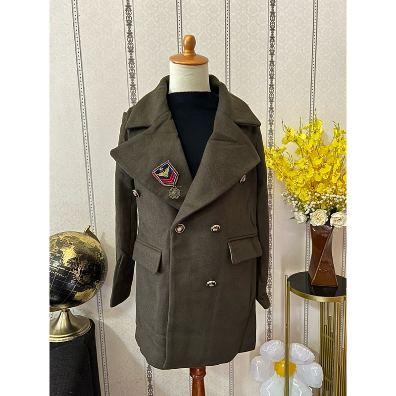 Jas Coat semi wool anak remaja wanita untuk autumn