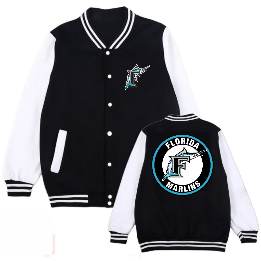 JAKET VARSITY BASEBALL PRIA FLORIDA MARLINS BIG SIZE JUMBO