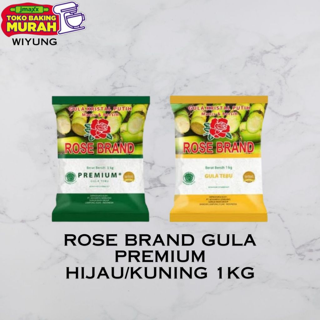 

ROSE BRAND GULA PREMIUM HIJAU/KUNING 1KG