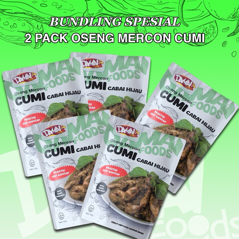 

Paket 5 Oseng Cumi Cabe Ijo - Damai Foods