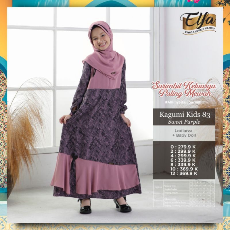 Gamis Anak Terlaris Lucu Imut, Kagumi Kids 83 Sweet Purple