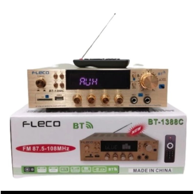 Fleco BT-1388C Power Amplifier Karaoke Bluetooth FM Radio