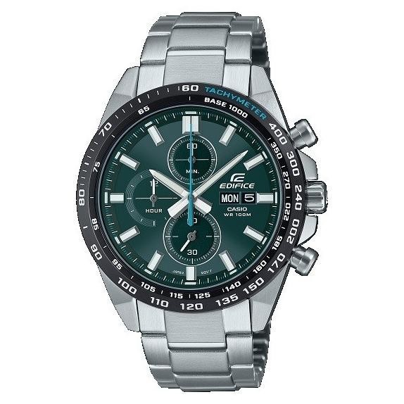 Jam Tangan Pria Casio Edifice EFR-574DB-3A Chronograph Green Dial Original