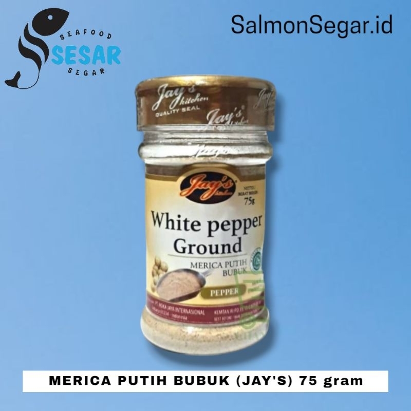 

Jays White Pepper Ground ( Bubuk Merica Putih ) 75 gr