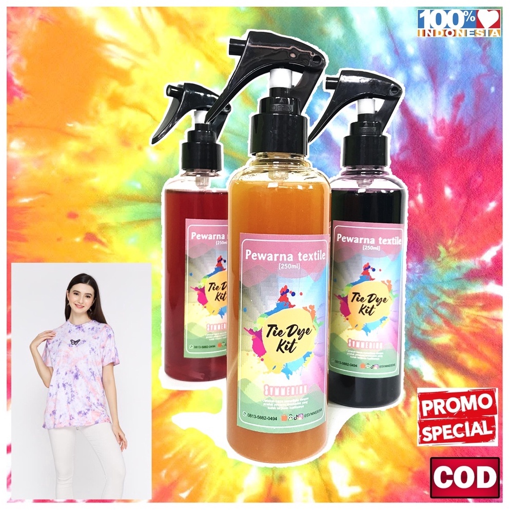 

KODE G9Z PEWARNA TIE DYE KIT Semprot 25ml untuk tekstil Spray Tye dye pakaian baju kaos