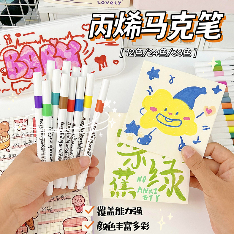 

Ay00! 1 Set Highlightre Sketch Marker Copic Spidol Warna Warni Stabilo Highlighter Waterproof Box