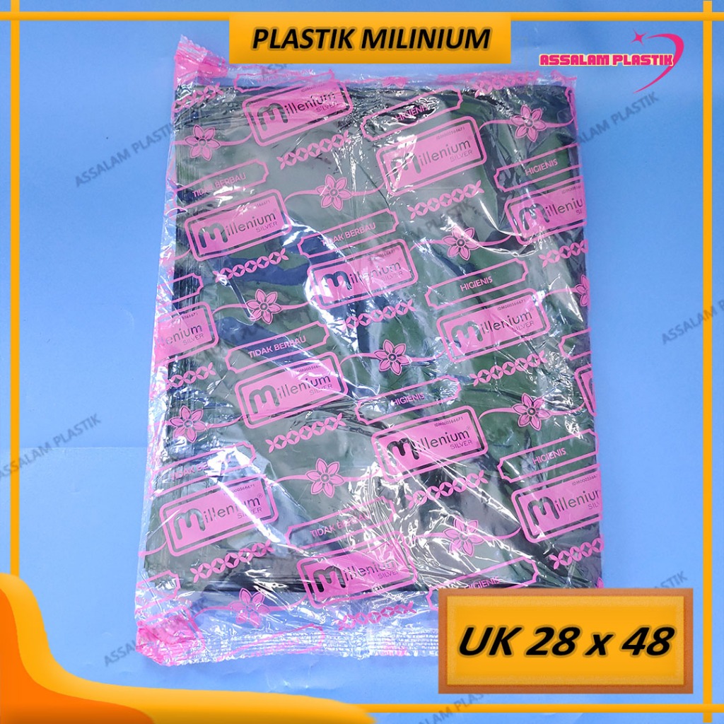 Plastik Millenium Hitam ukuran 28 x 48 / Kresek Milenium 28 x48 / Kresek Hitam uk 28