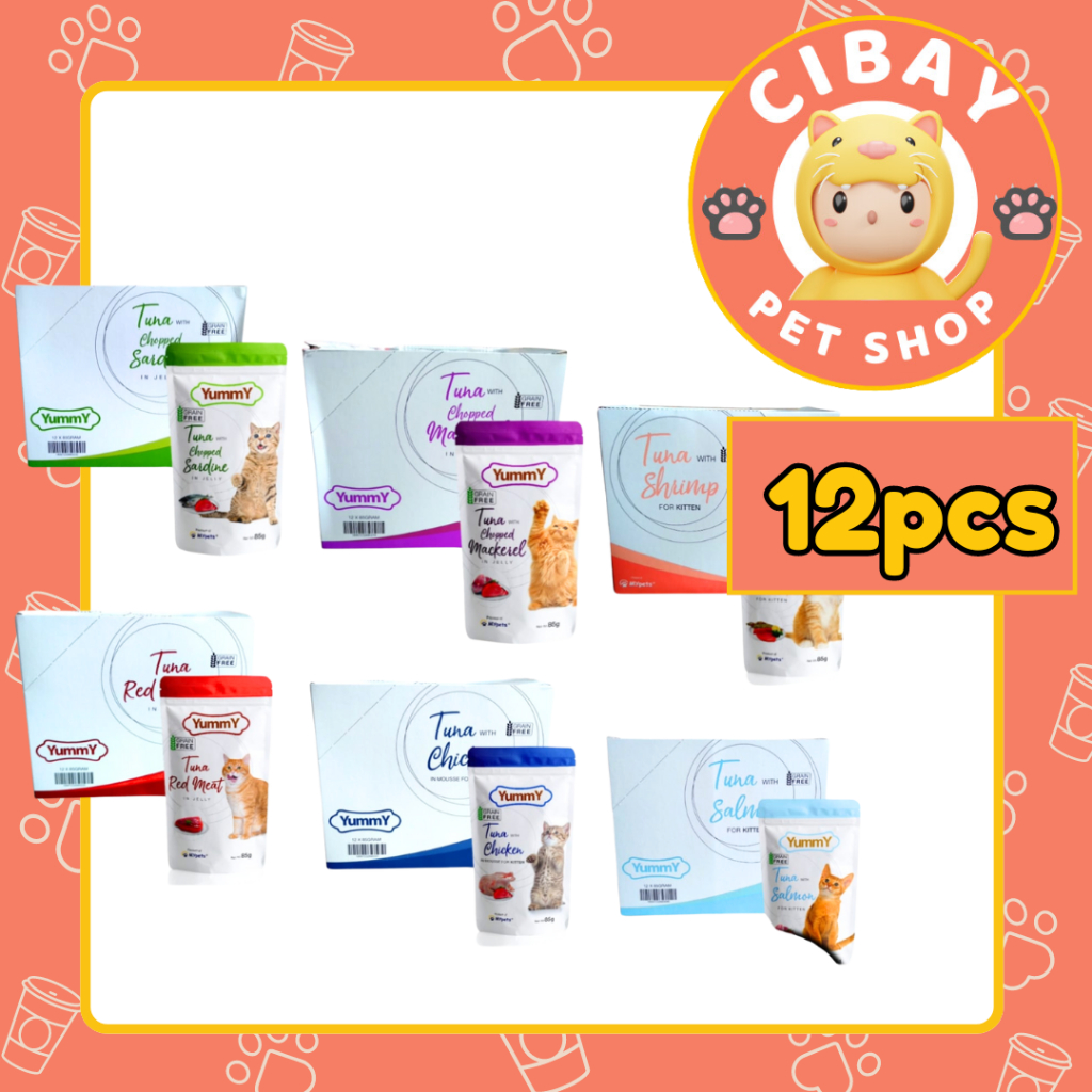 Yummy cat pouch 1 DUS ( isi 12 ) yummy cat wet food