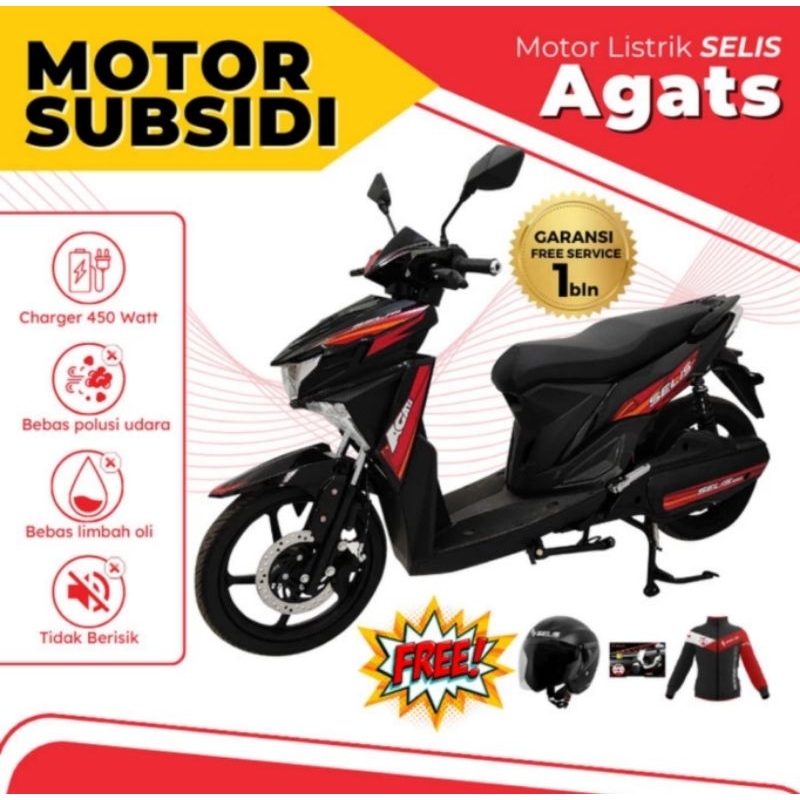 Harga Subsidi Motor Listrik SELIS Agats Fitur Terbaru-Hitam