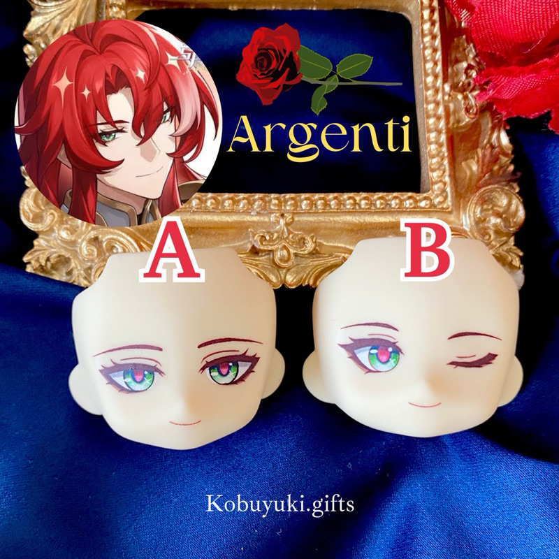 Argenti Faceplate / Faceswap Nendoroid doll Fanmade custom ob11 gsc wajah