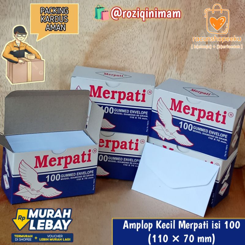 

Amplop Merpati Termurah! isi 100 ( 110×70mm).