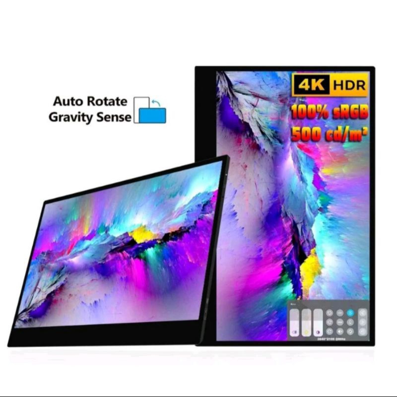 Gravity Sense Auto-Rotate 4K 15.6inch Ultra HD Touching Portable Monitor Display for Phone Switch PS