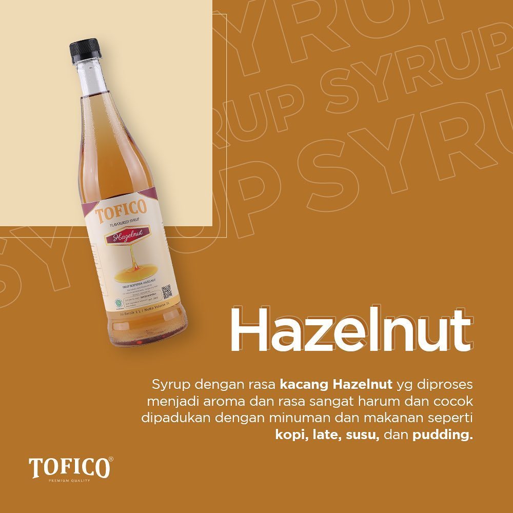 

Sirup Hazelnut 1000 ml / Tofico Hazelnut Syrup 1L