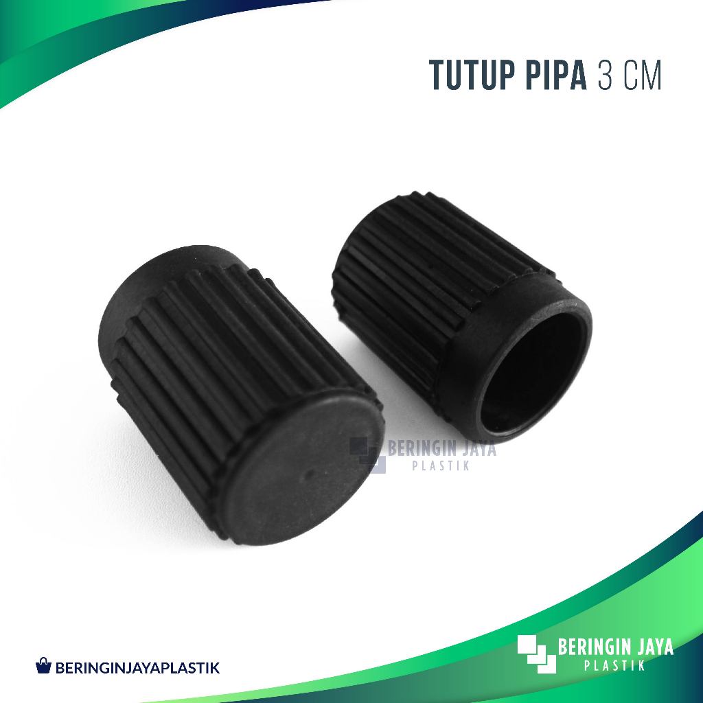Kaki Karet Tutup Pipa Garis 3 cm Bulat Alas Kursi dan Meja / Besi / Aluminium (Karet PVC)