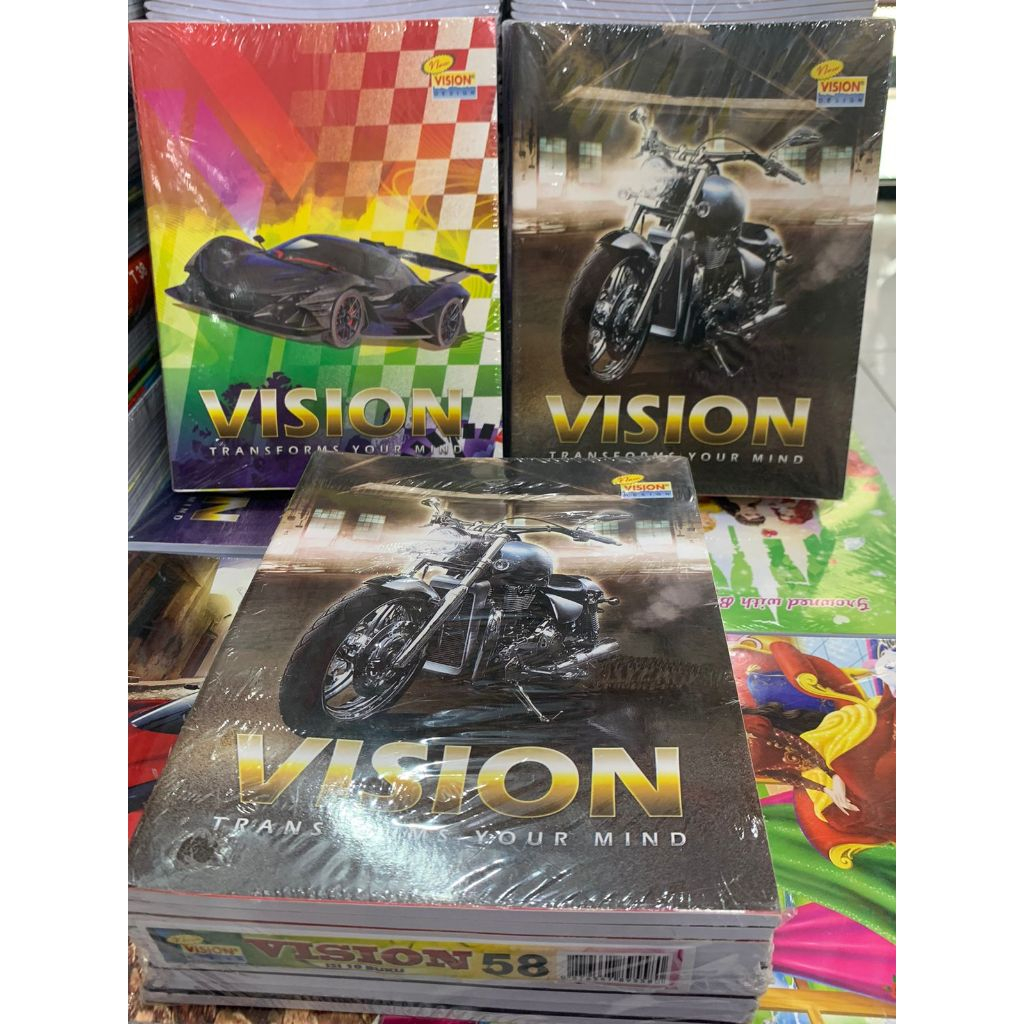 

Buku Tulis Sekolah VISION 38 & 58 Lembar Merk VISION (1 pack isi 10 pcs)