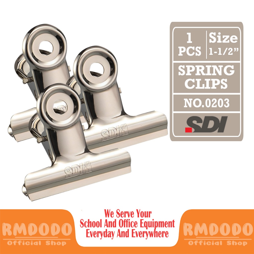 

Rmdodo - Spring Clip 1.5" [1 Pcs] / Klip Kertas 2.5" / Penjepit Kertas / Bulldog Clip 0203