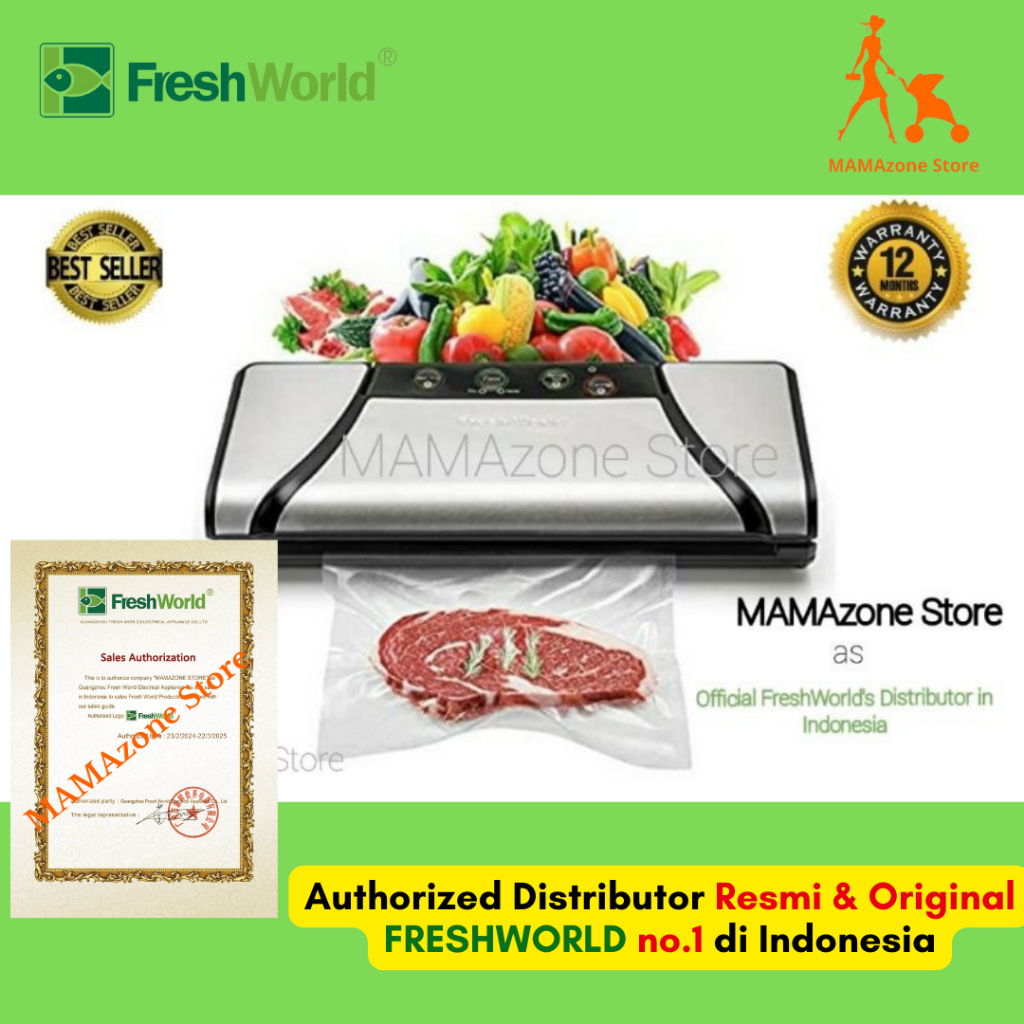 FRESHWORLD Vacuum Sealer TVS2019 TVS 2019 TVS-2019