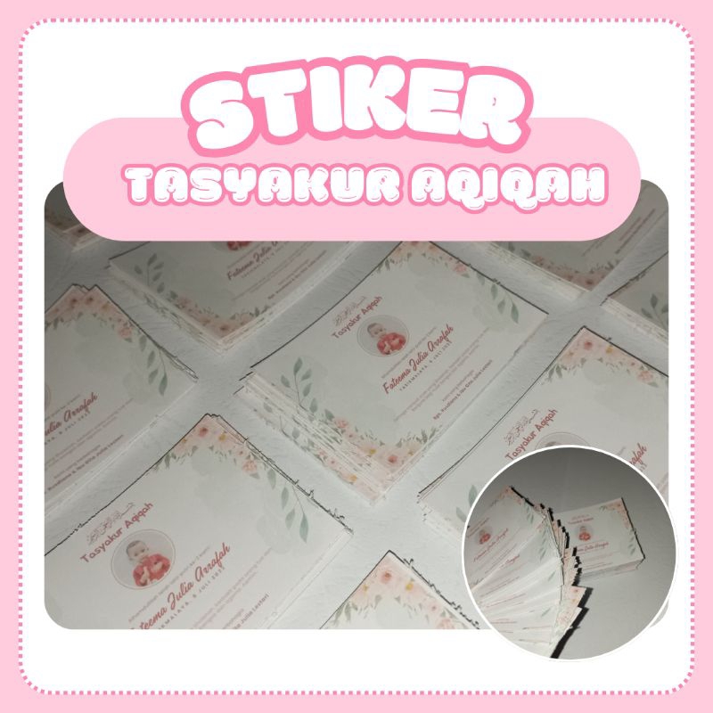 

STIKER TASYAKUR AQIQAH ISI 100 PCS