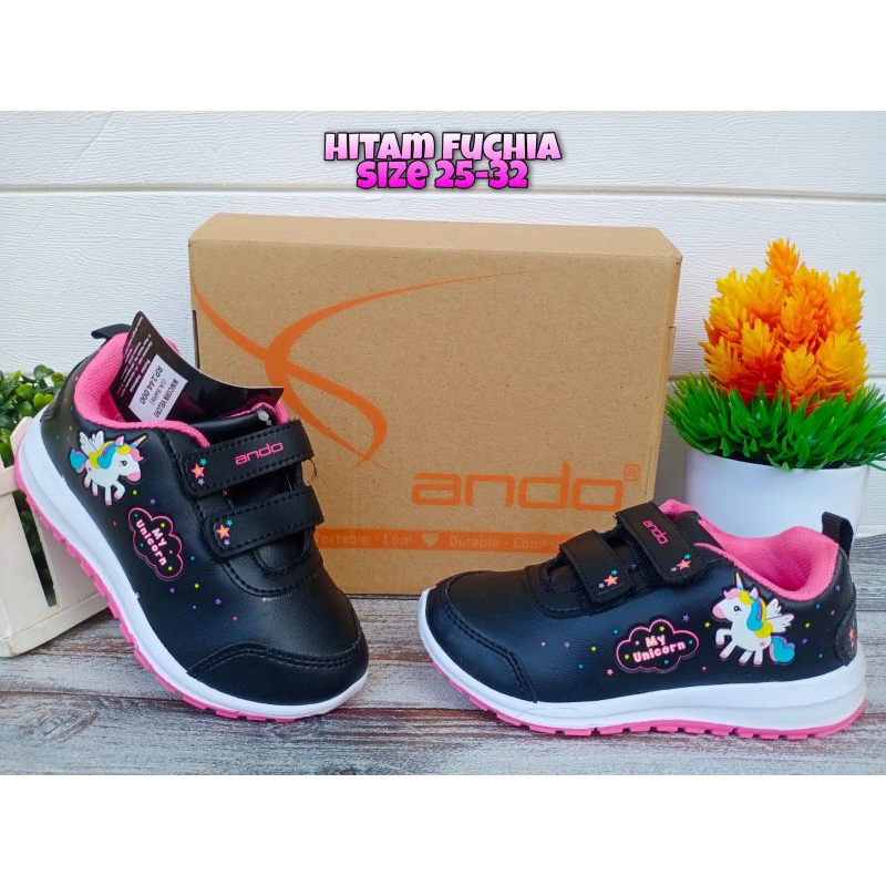 sepatu anak perempuan Ando original