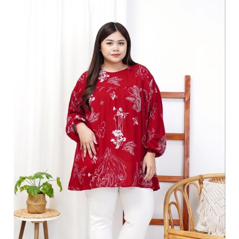ATASAN BLOUSE JUMBO LD 150CM RAYON PREMIUM/ATASAN JUMBO WANITA KEKINIAN