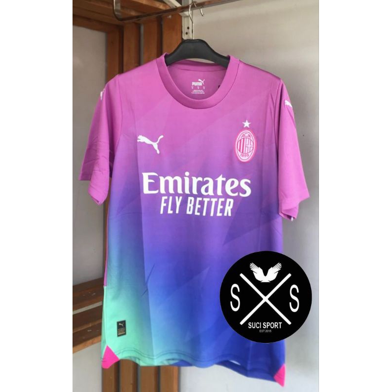Jersey Bola Ac Milan 3rd musim 2023/2024 Grade ORI Thailand Harga Grosir Jersey import
