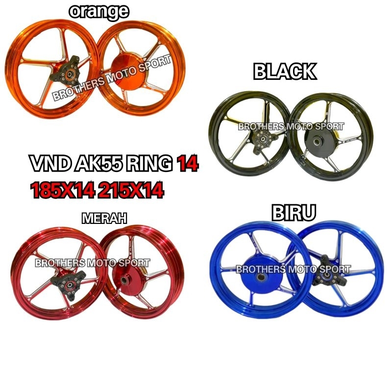 velg vnd ak55 ring14 aerox155 velg racing vnd ak55 aerox new velg vnd enkei aerox 155 pelek vnd new 