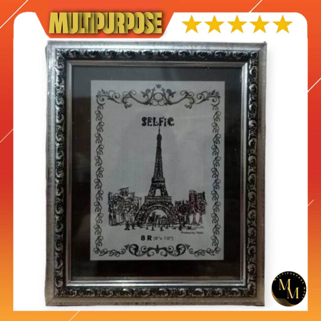 FRAME SELFIE 8R / BINGKAI FOTO / PAJANGAN FOTO / FRAME FOTO UKURAN 8R SILVER
