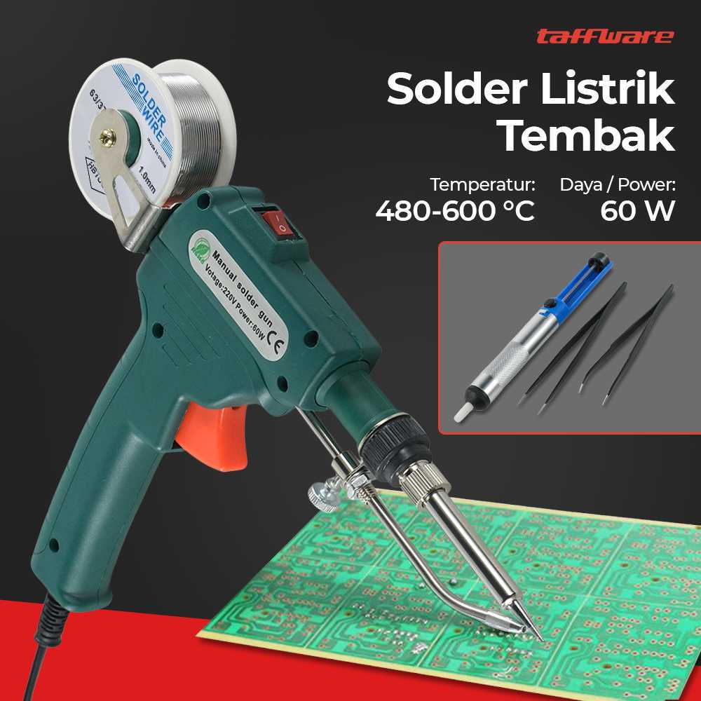 Solder Listrik Tembak Tin Gun Handheld Wire Tweezer 60W
