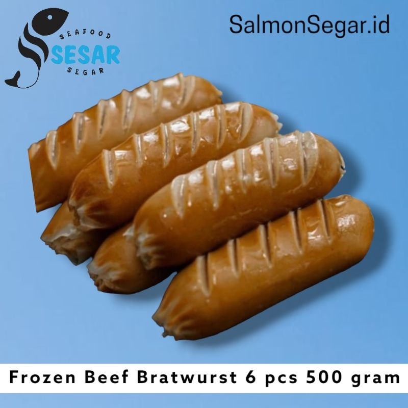 

Beef Bratwurst 500gr isi 6 - Sosis Sapi Jumbo