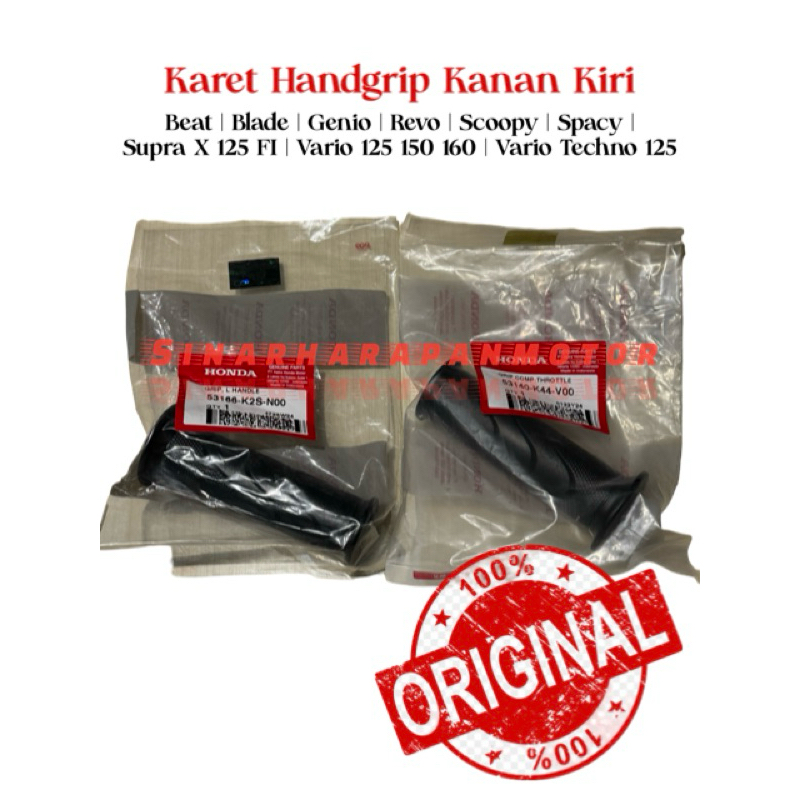 Hand Grip / Karet Stang Set Kanan Kiri / Pipa Gas / Grip Handle / Karet Gas Beat | Blade | Genio | R