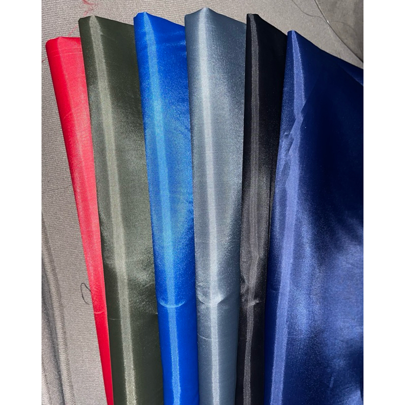 Kain Parasut Satin Bahan Puring Furing Kain Bahan Daleman Lapisan Jaket Bendera Umbul-Umbul