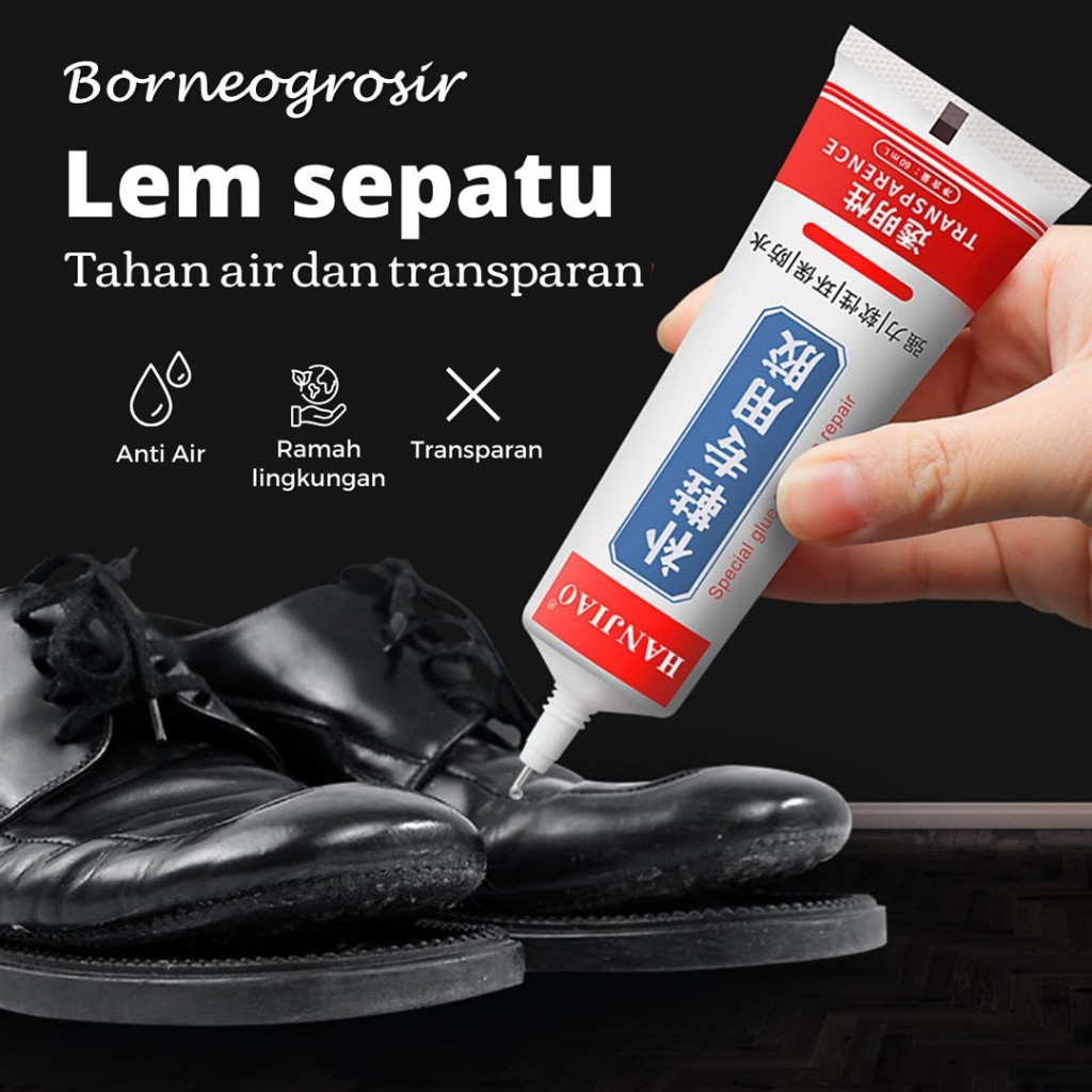 Lem Perekat Sepatu Paling Kuat Tahan Lama Baihere 60ml Super Kuat / Cairan Penambal Sol Sepatu Senda