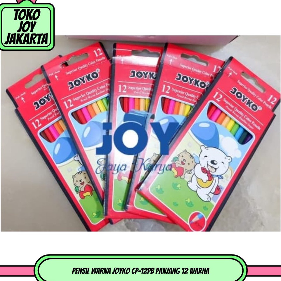 

Lebih Kekinian Pensil Warna Joyko CP12PB Panjang 12 Warna