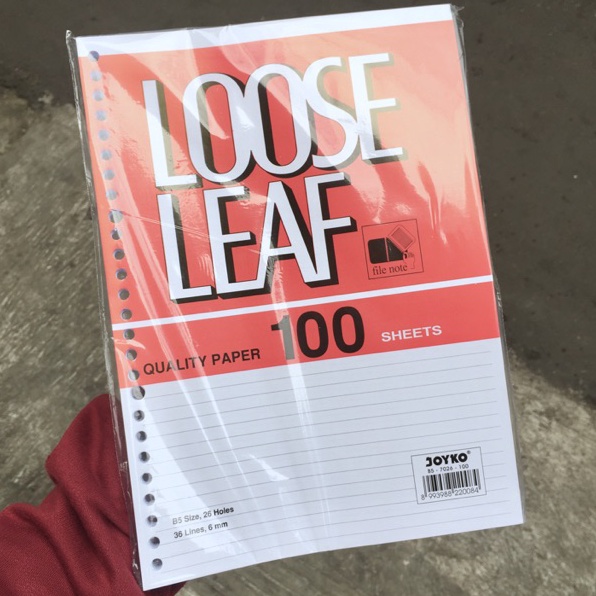 

Murah Pembelian Kertas Isi binder B5 Joyko 1 lembar