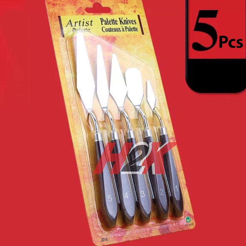 

Kualitas Terbaik Cake Painting Knife Pisau Palet Pisau Lukis Set Cake Buttercream