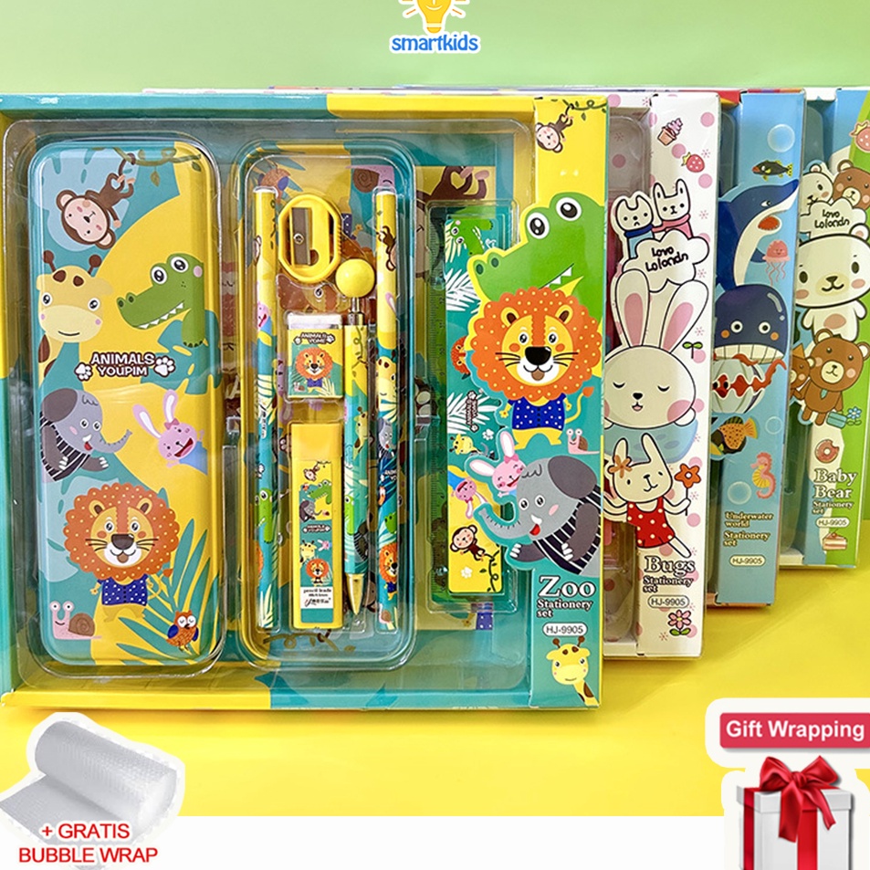 

Buruan Ambil Alat Tulis Set paket Komplit 7 in 1 Stationery complete lengkap Kotak Pensil Anak Souvenir Hadiah kado Sekolah karakter kartun lucu animal hewan perlengkapan tulis tempat pensil