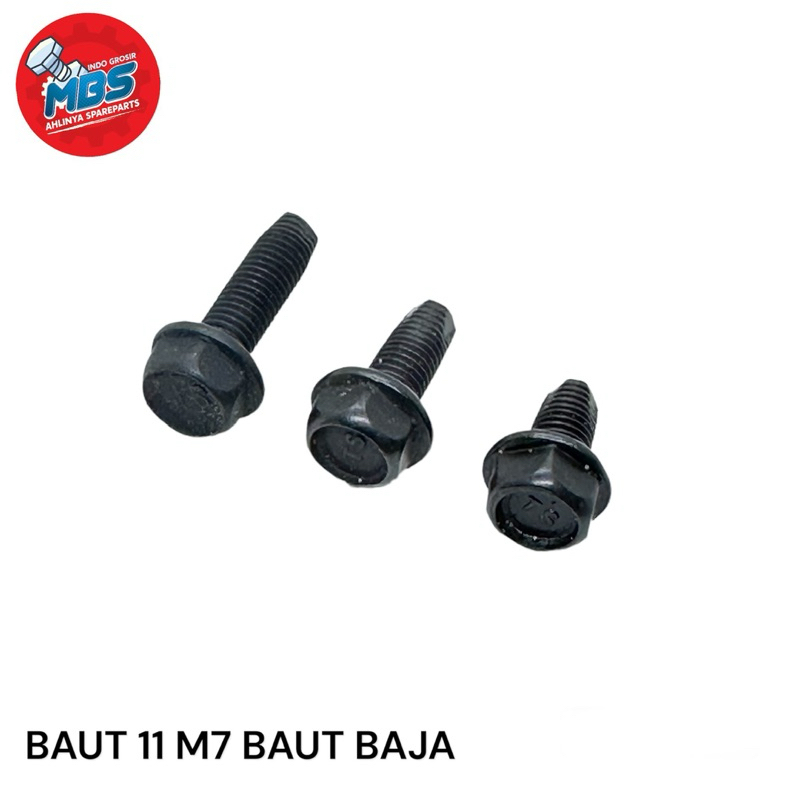 BAUT FLANGE TOPI M7 BAUD 11 m7x12 m7x15 m7x20 BAUT VESPA PENGGANTI BAUT 10 yg selek