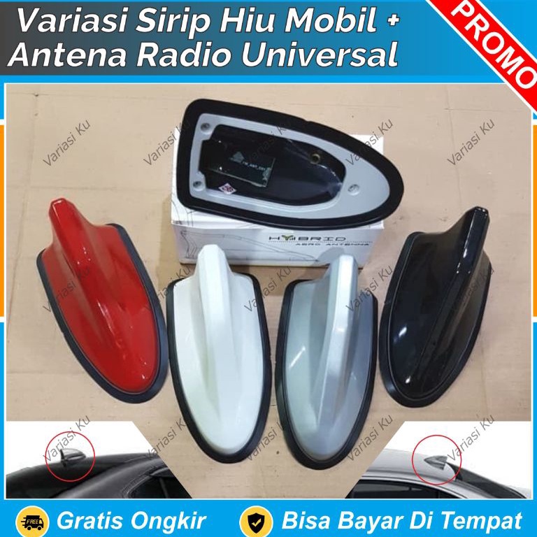 VARIASI ANTENA SIRIP HIU ATAS MOBIL AERODINAMIS PREMIUM AGYA AVANZA INNOVA FORTUNER YARIS KIJANG VIO