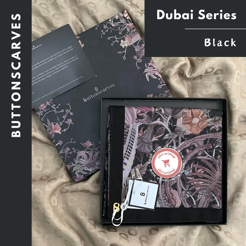 Buttonscarves Dubai Black